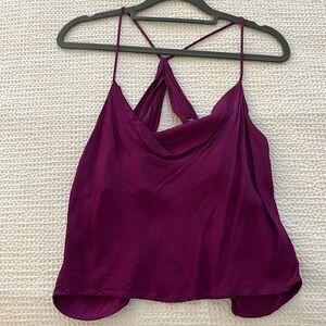 Open back purple tank